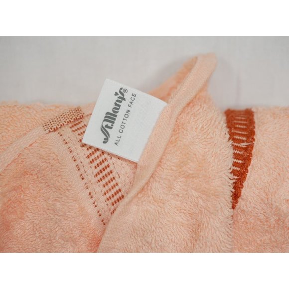 Vintage St. Mary's 100% Cotton Peach Glow 2 Bath Towels and 1 Washcloth NOS - Picture 4 of 7